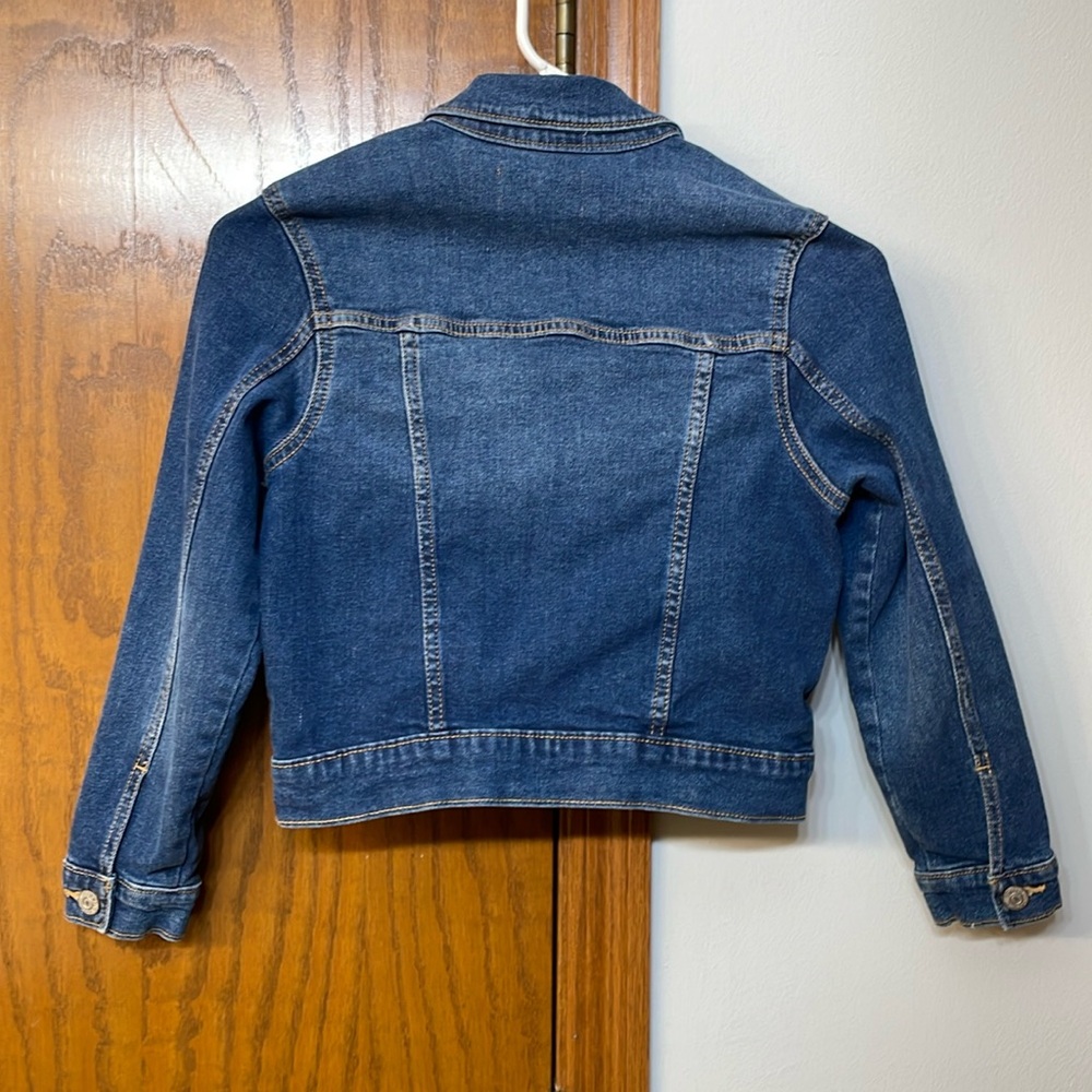 OLD NAVY UEC Girls Size Medium (8) Jean Jacket Pockets Collar Denim Button - Picture 12 of 14